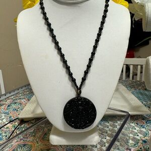 Elegant Black Beaded Necklace
